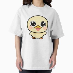 Cute Waving Kawaii Duck Cartoon | Adorable Duck Sticker & Gift Design