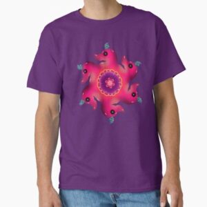 Pink Duck Floral Mandala | Cute Decorative Bird Illustration | Whimsical Nature Art