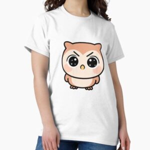 Cute Confused Kawaii Owl Cartoon | Adorable Owl Sticker & Gift Design